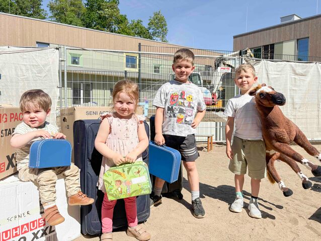 Die Koffer der Kita „Feldstadtmäuse“ sind gepackt