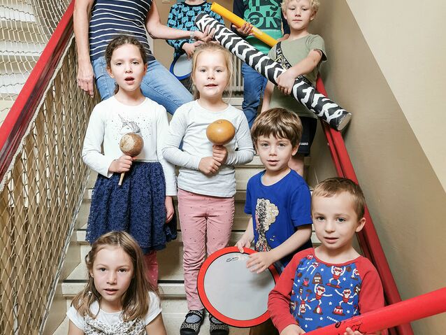 Das Treppensingen bringt einmal pro Woche alle Kinder zusammen Fotos: maxpress